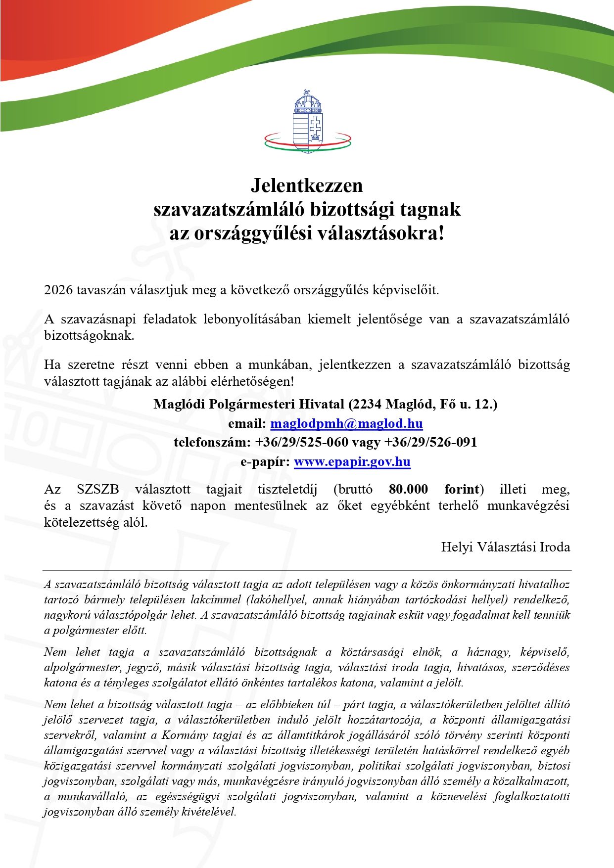 A plakát szöveges átirata a plakát alján található