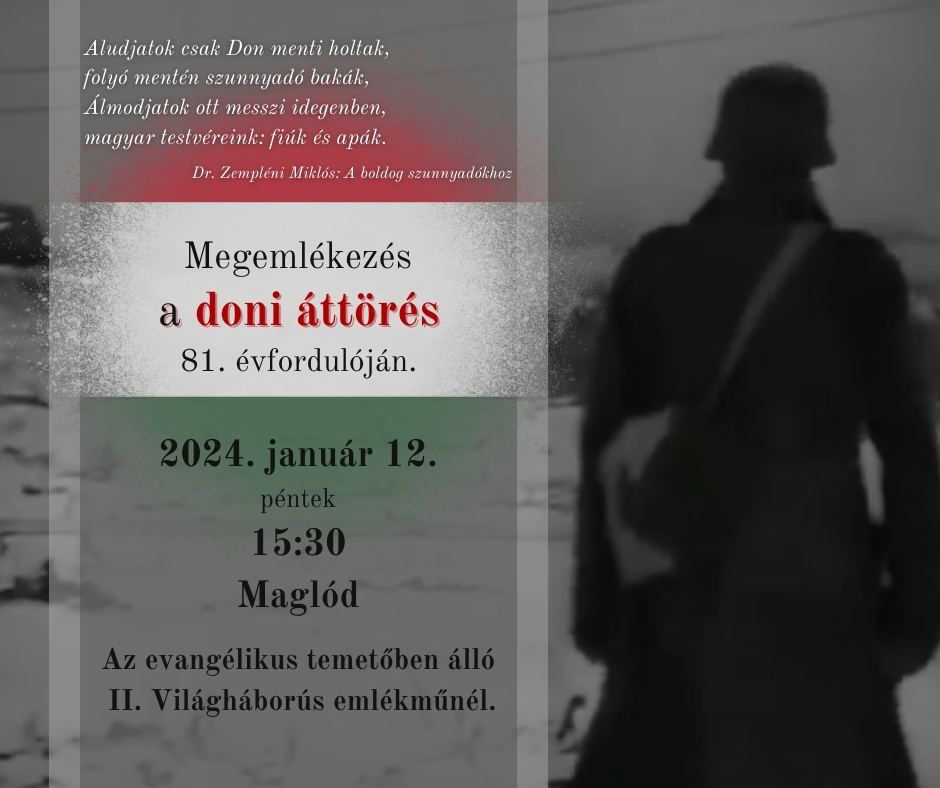 A megemlékezés plakátja, a képen lévő szöveg a kép után megtalálható.